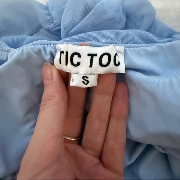 Blue Ruched Mini Dress - Picture 3 of 3